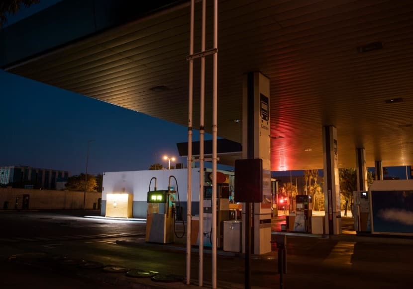 Fuel pumps at a Tornado station