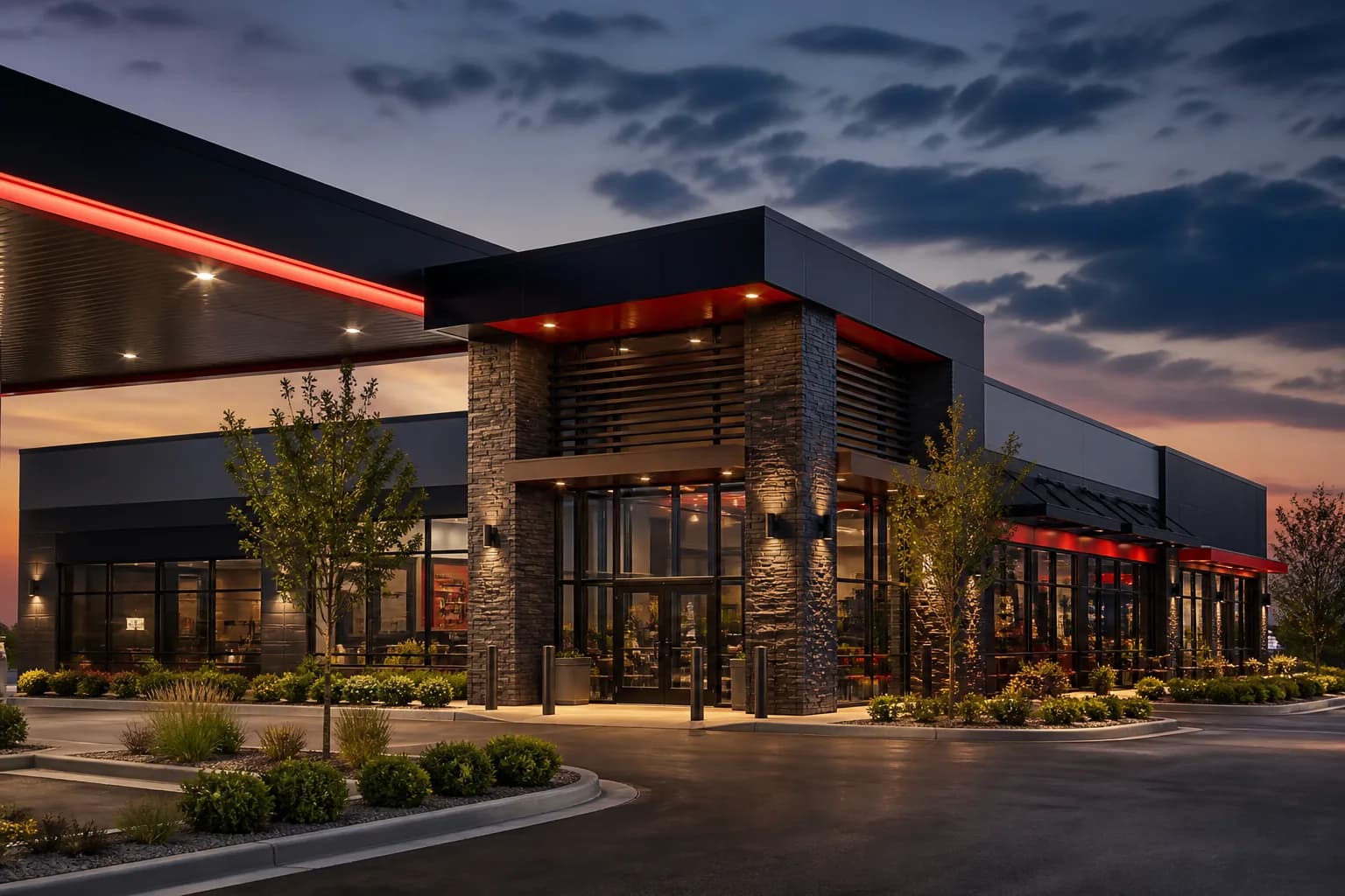 A modern commercial property